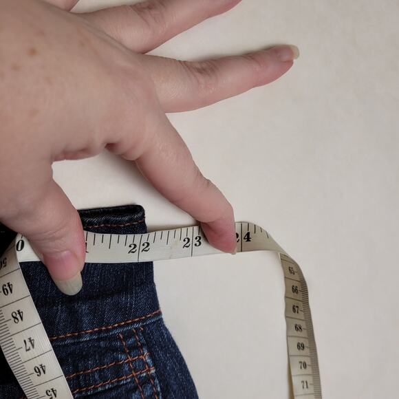 Ashley Stewart blue pleated sequin accent denim skirt Size 24 western glam - Picture 7 of 8